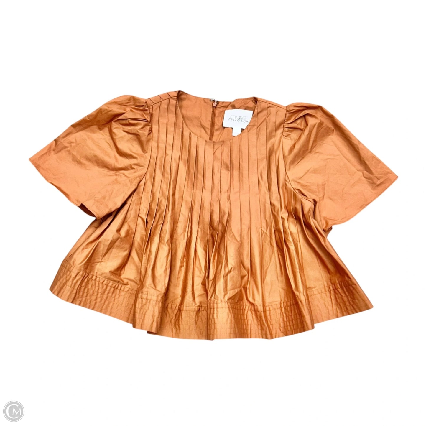 Top Short Sleeve By Mare Mare In Orange, Size: S