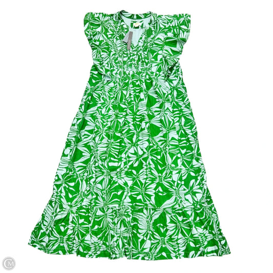 Dress Casual Midi By Maeve In Blue & Green, Size: Lp