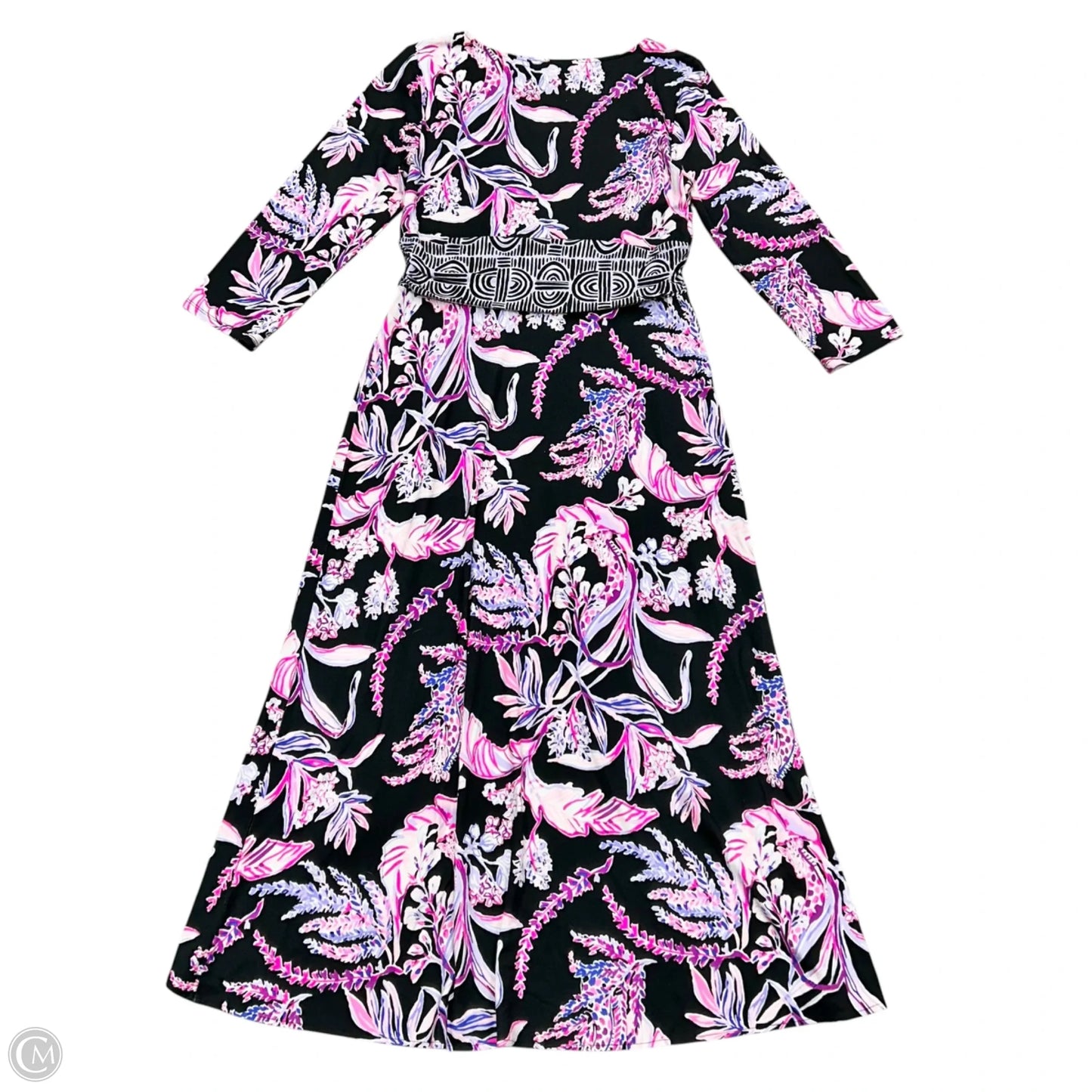 Dress Designer By Lilly Pulitzer In Black & Purple, Size: L
