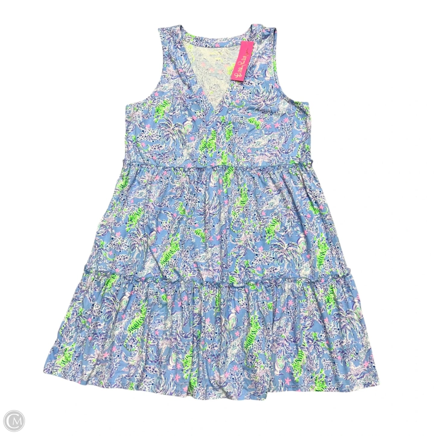 Dress Designer By Lilly Pulitzer In Blue & Purple, Size: L