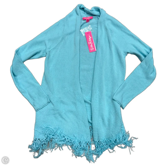 Sweater Cardigan Designer By Lilly Pulitzer In Aqua, Size: M
