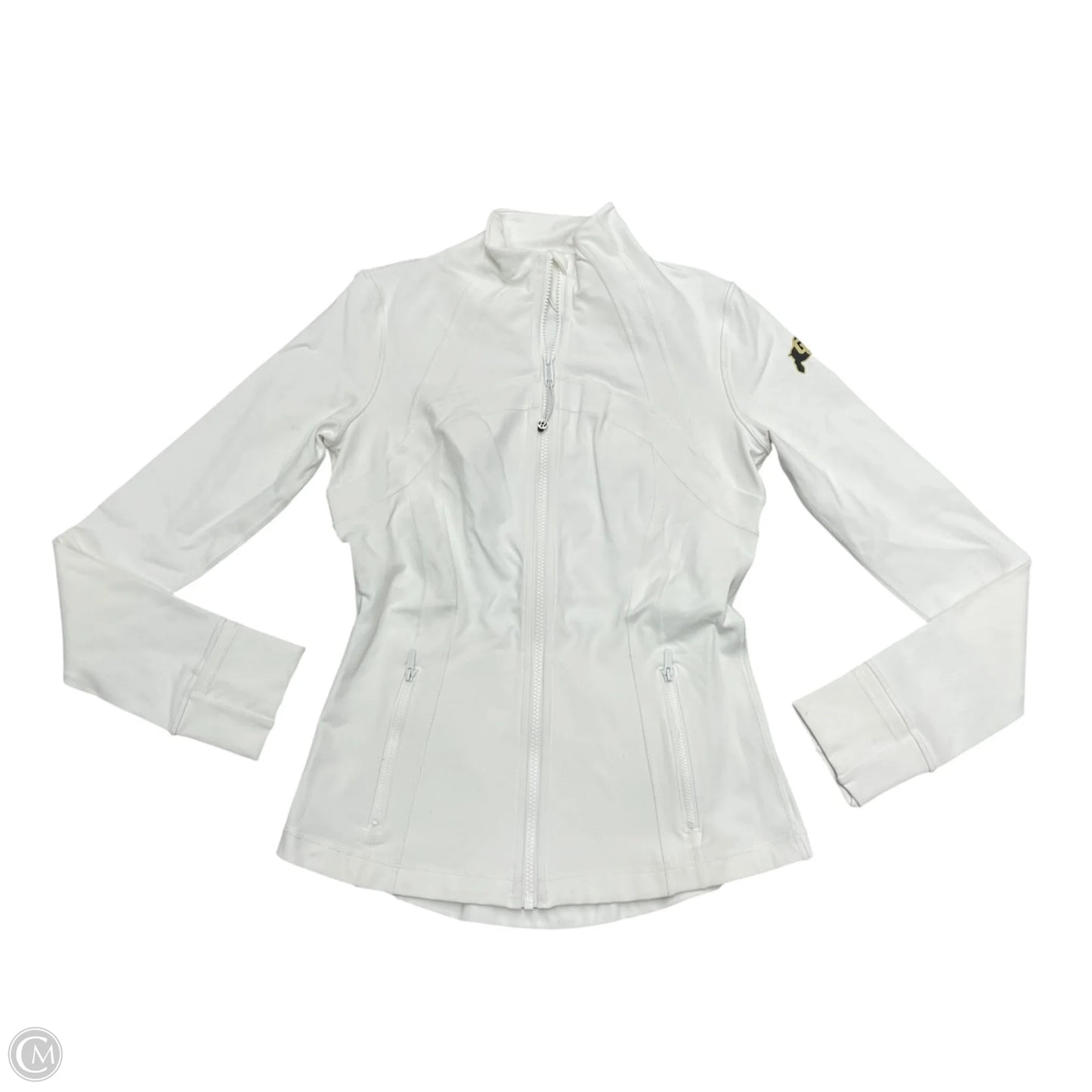 Athletic Jacket By Lululemon In White, Size: M