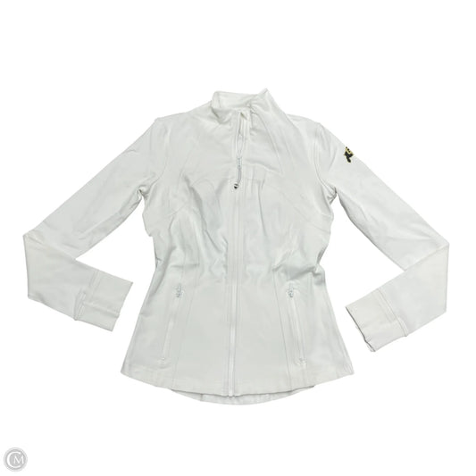 Athletic Jacket By Lululemon In White, Size: M
