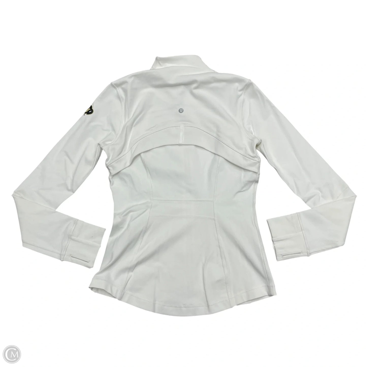 Athletic Jacket By Lululemon In White, Size: M