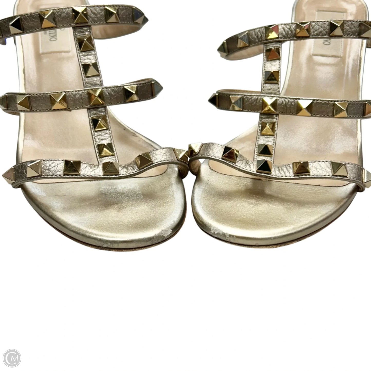 Sandals Luxury Designer By Valentino-garavani In Gold, Size: 7