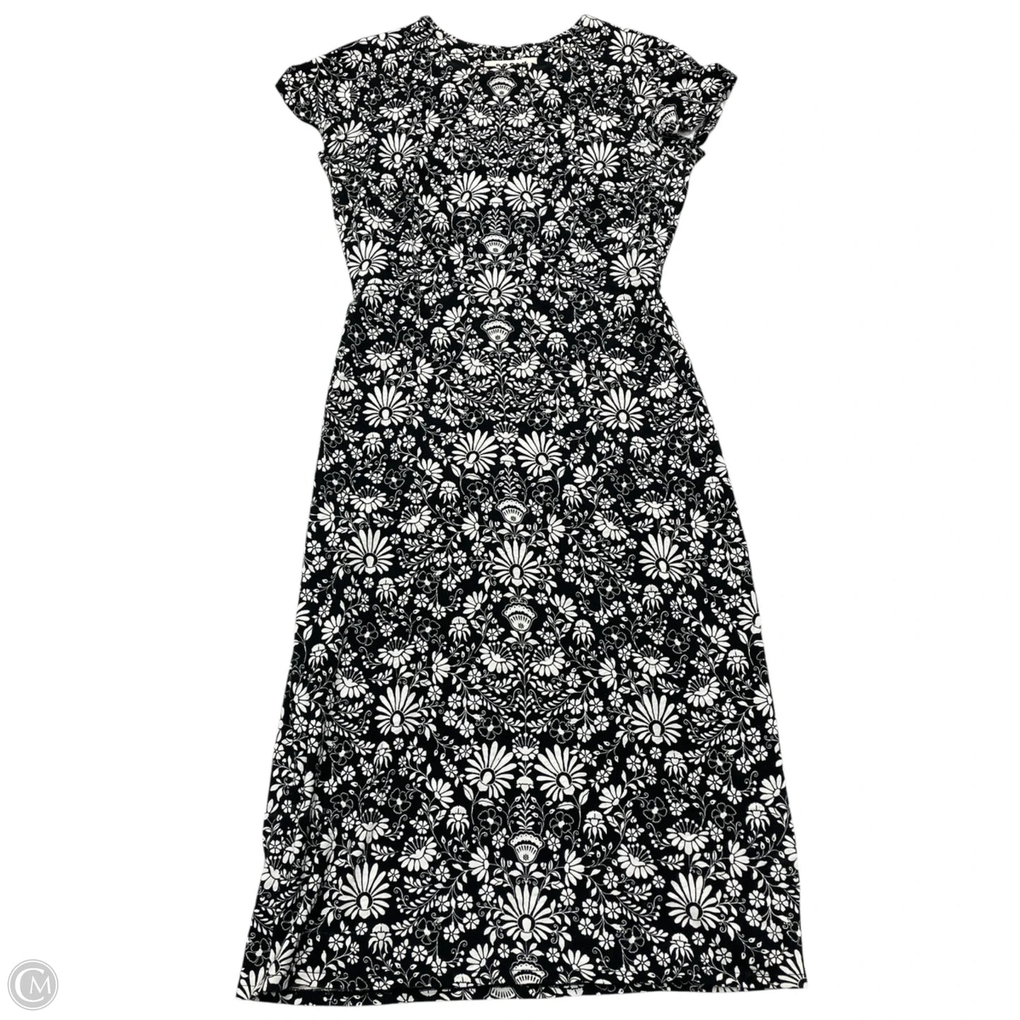 Dress Casual Midi By Boden In Black & White, Size: Xsp