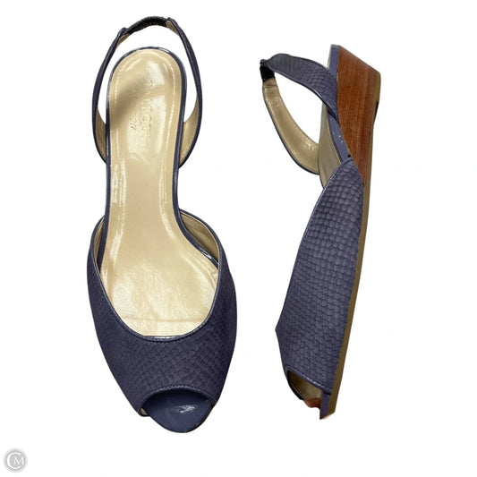 Sandals Heels Wedge By Talbots In Purple, Size: 10