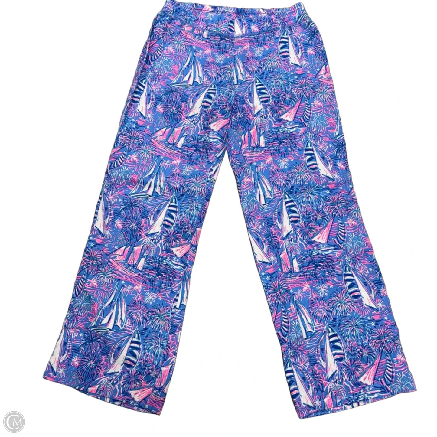 Pants Designer By Lilly Pulitzer In Blue & Pink, Size: S