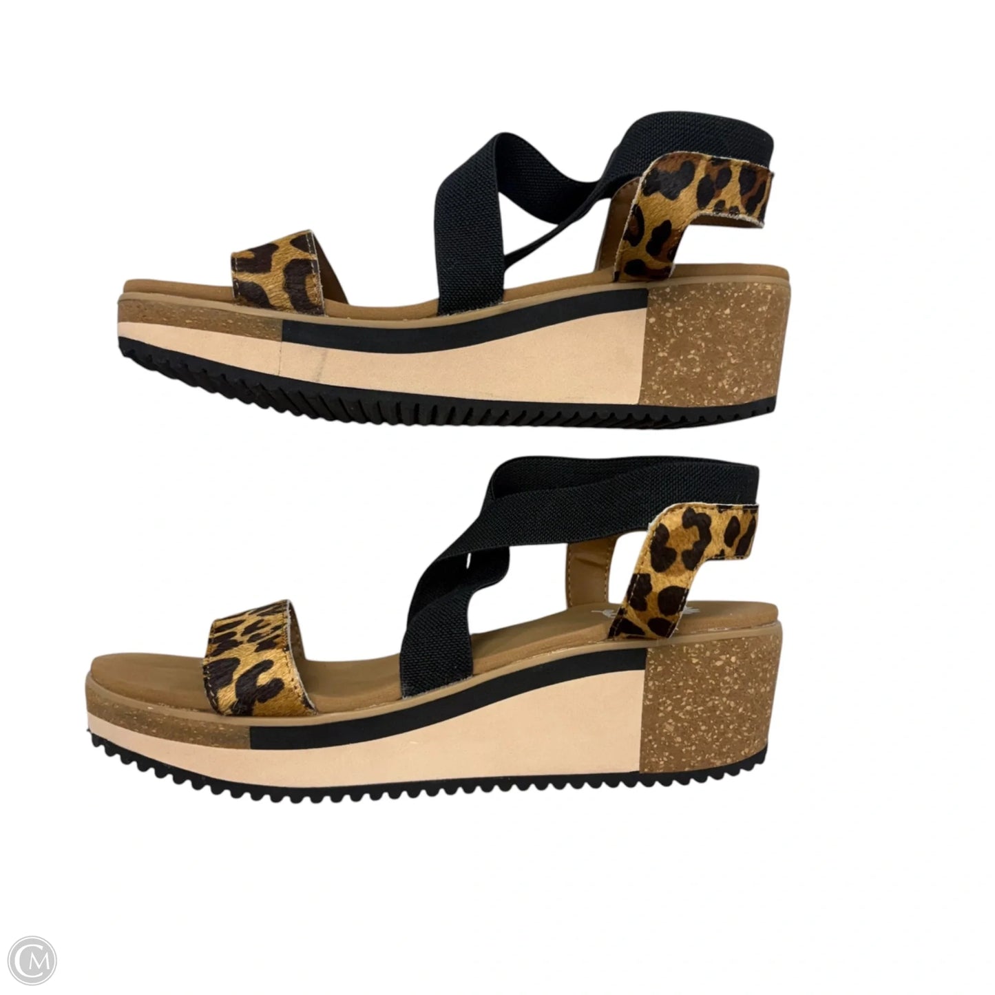 Sandals Heels Wedge By Yellow Box In Leopard Print, Size: 8.5
