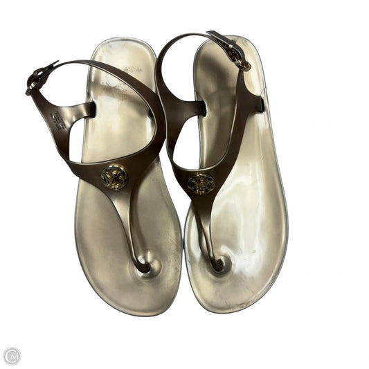 Sandals Flats By Michael By Michael Kors In Gold, Size: 11