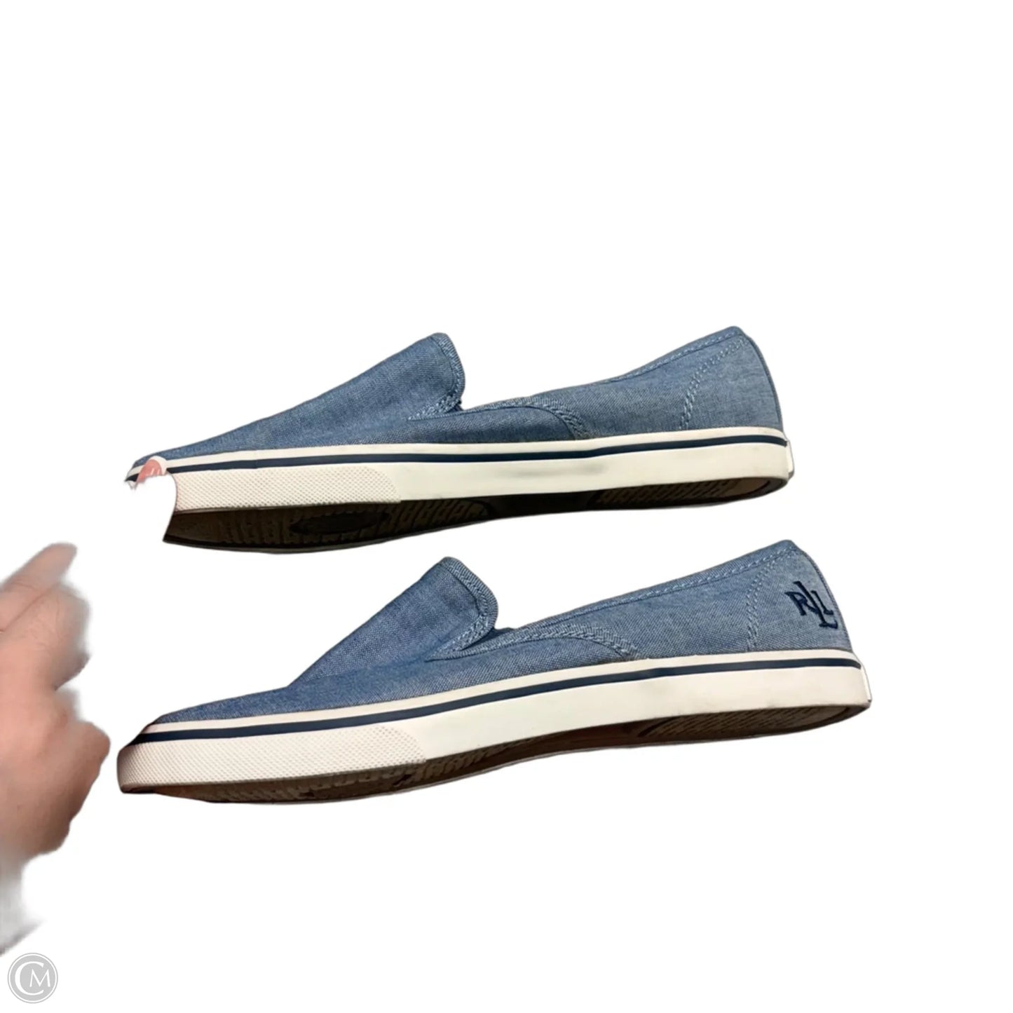 Shoes Sneakers By Lauren By Ralph Lauren In Blue Denim, Size: 6