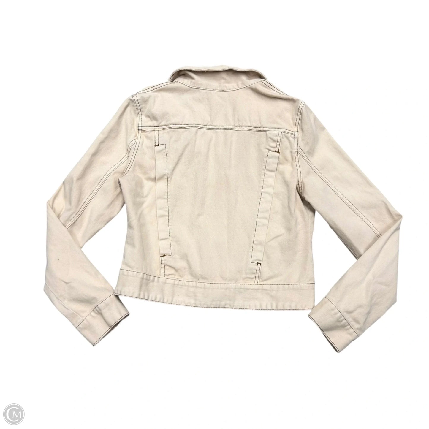 Jacket Denim By Free People In Tan, Size: M