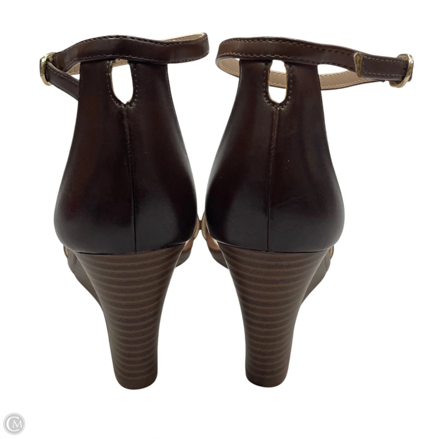 Sandals Heels Wedge By Kelly And Katie In Brown, Size: 9