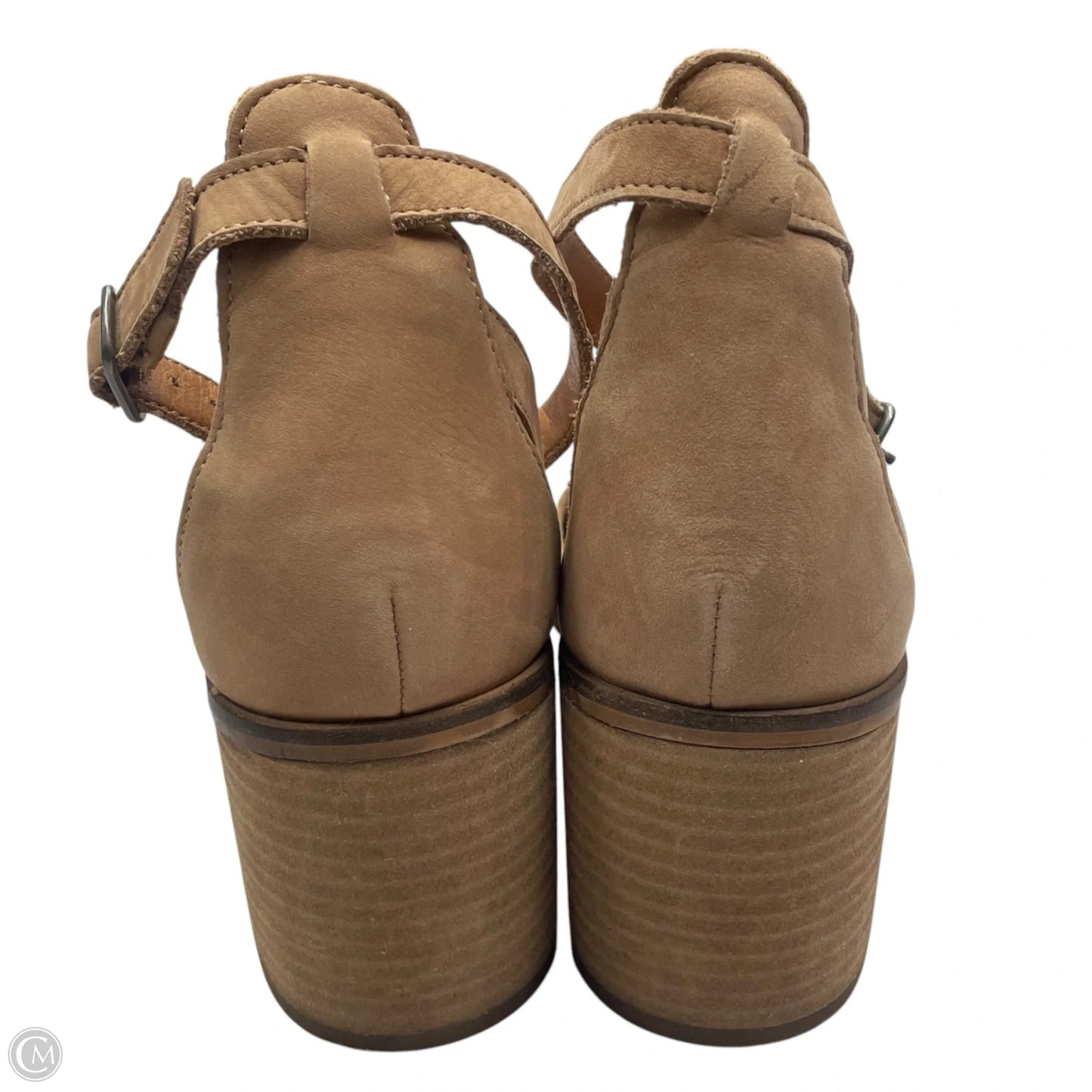 Sandals Heels Block By Lucky Brand In Tan, Size: 9