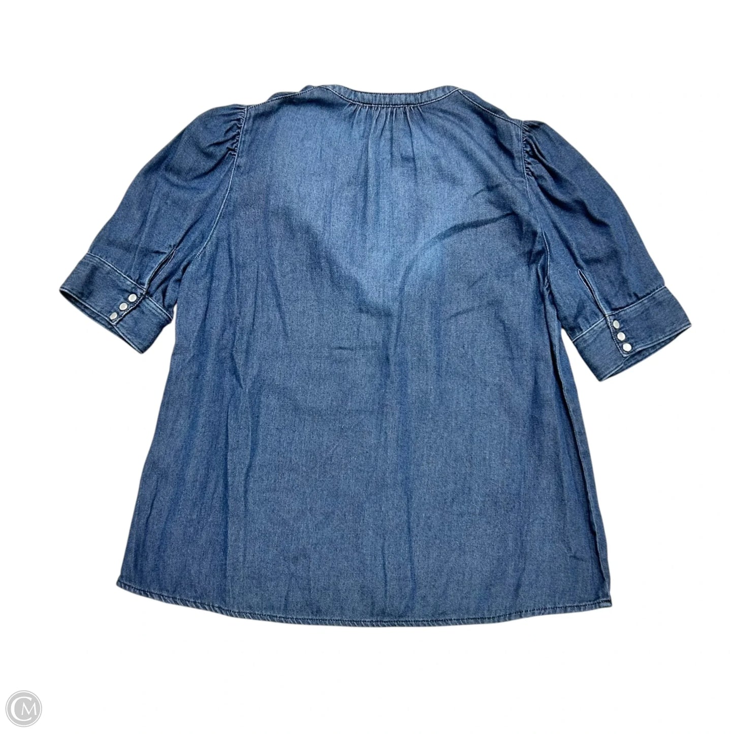 Top Short Sleeve By Ba&sh In Blue Denim, Size: Xs