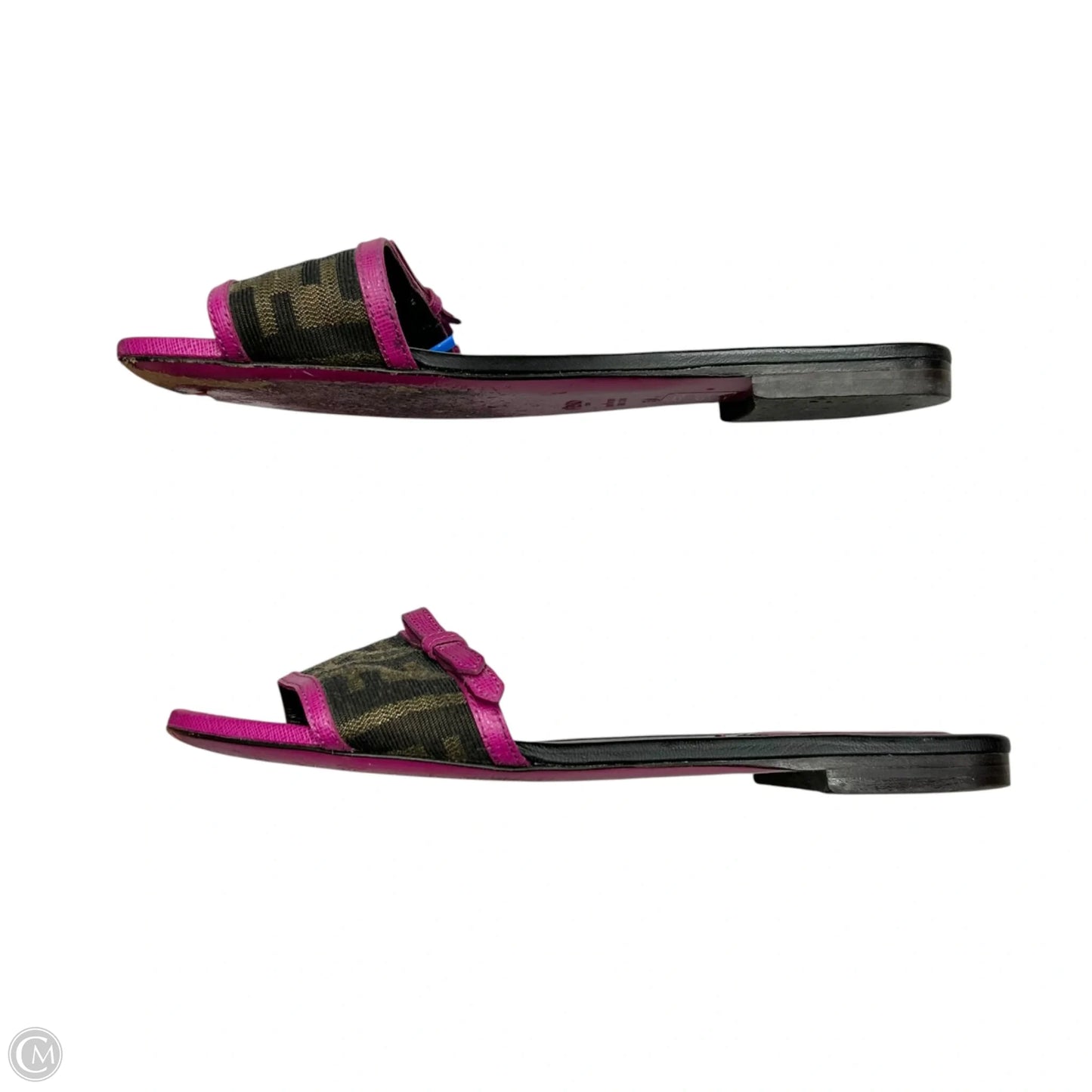Sandals Luxury Designer By Fendi In Brown & Pink, Size: 5.5