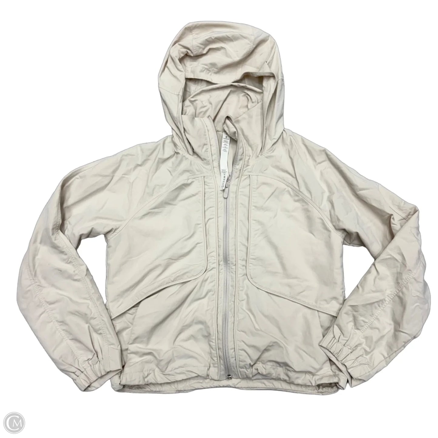 Athletic Jacket By Lululemon In Cream, Size: S