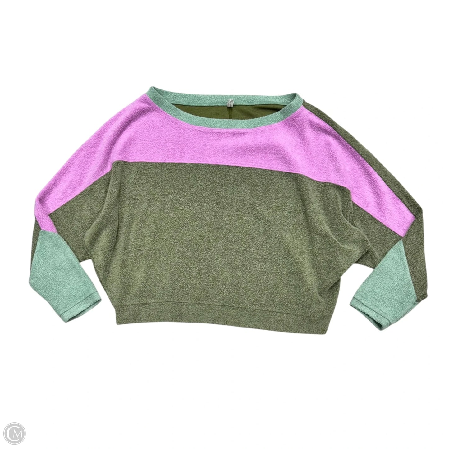 Sweater By Free People In Green & Pink, Size: S
