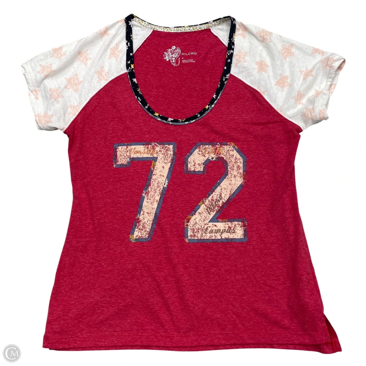 Top Short Sleeve By Pilcro In Pink & Red, Size: S