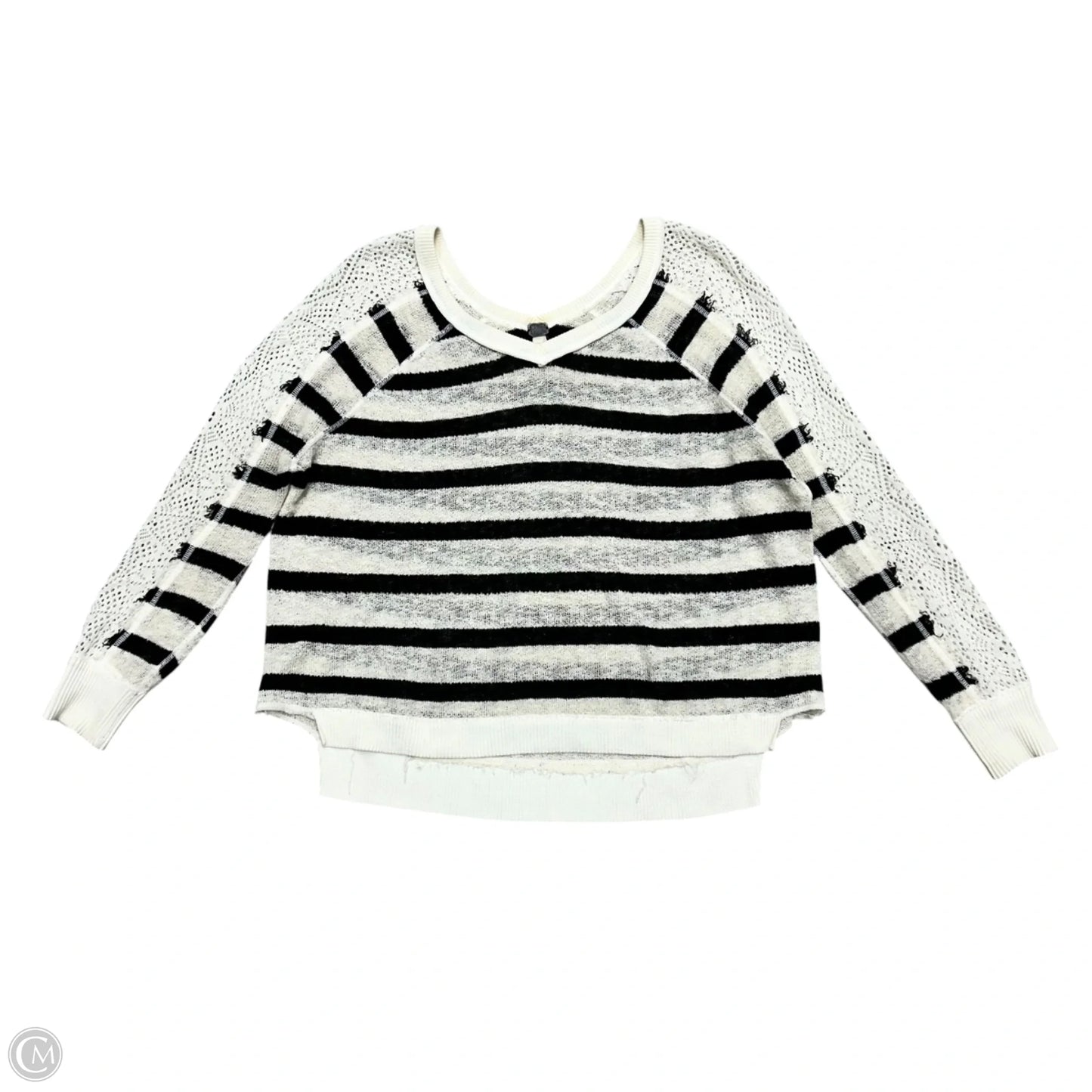 Top Long Sleeve By We The Free In Black & Cream, Size: S