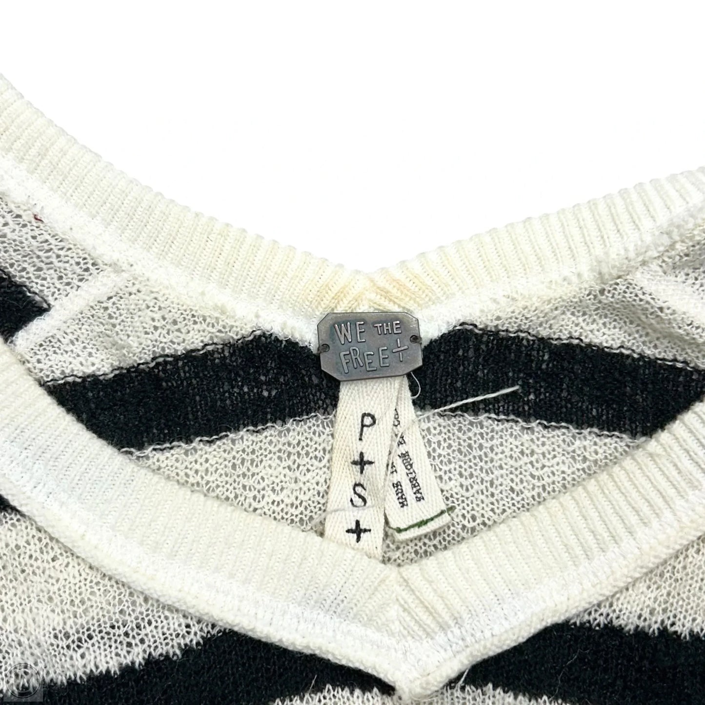 Top Long Sleeve By We The Free In Black & Cream, Size: S