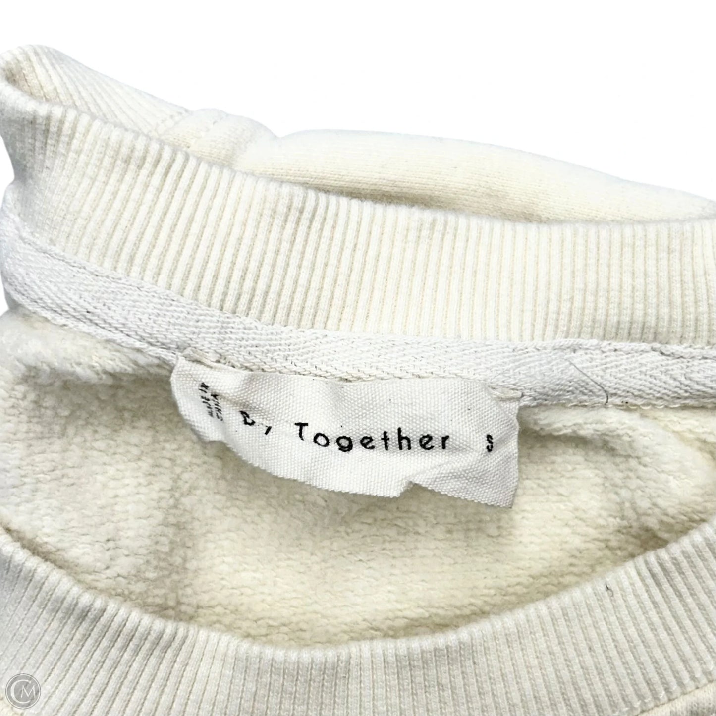 Sweatshirt Crewneck By By Together In Cream, Size: S