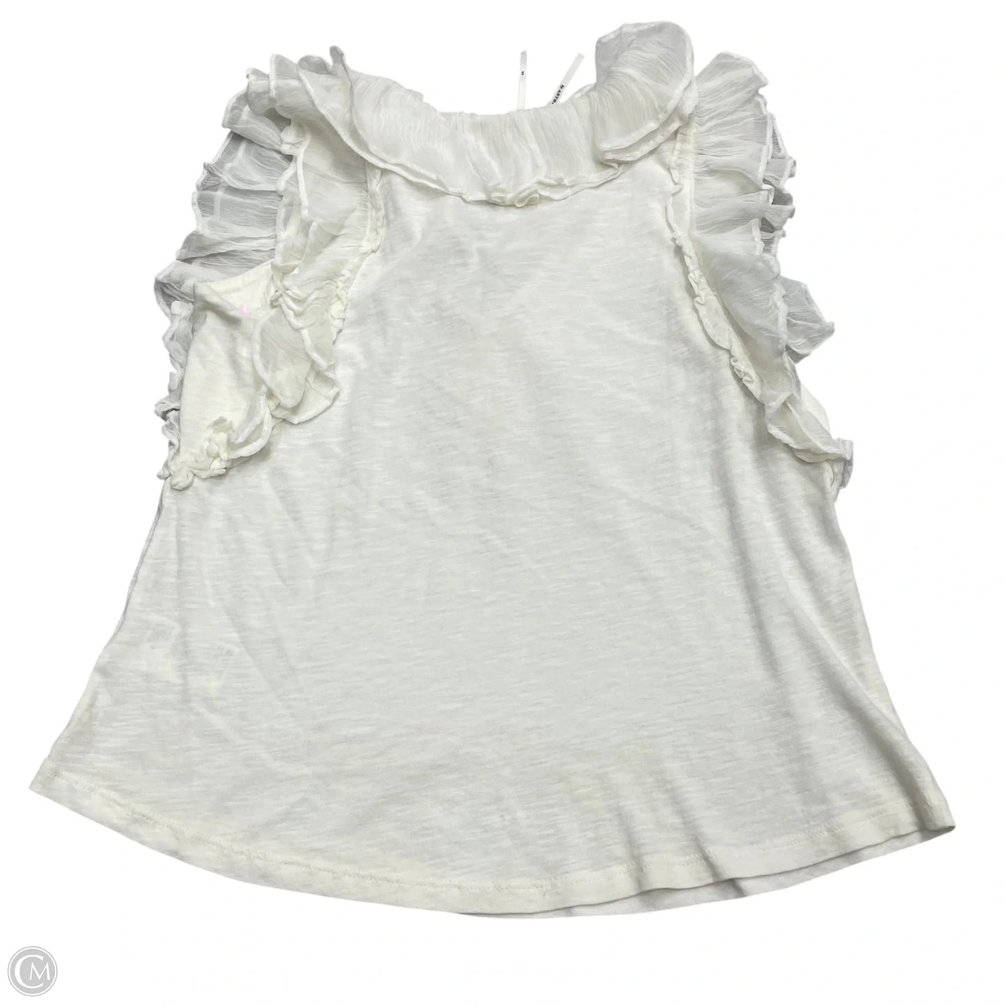 Top Short Sleeve By Anthropologie In Cream, Size: Xs