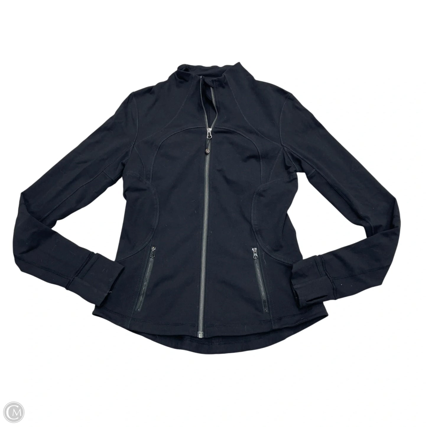 Athletic Jacket By Lululemon In Black, Size: M