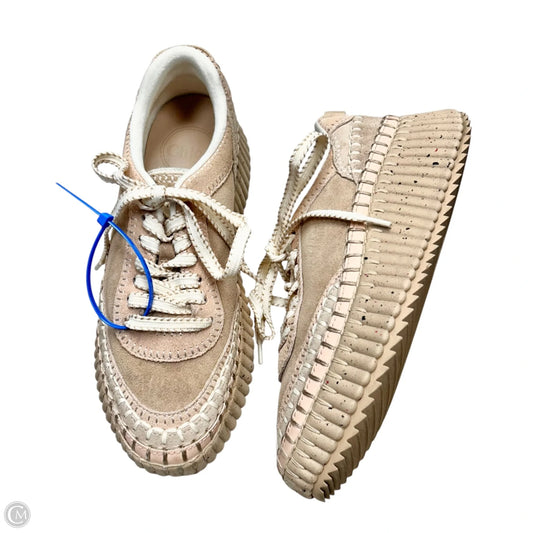 Shoes Luxury Designer By Chloe In Cream, Size: 7.5