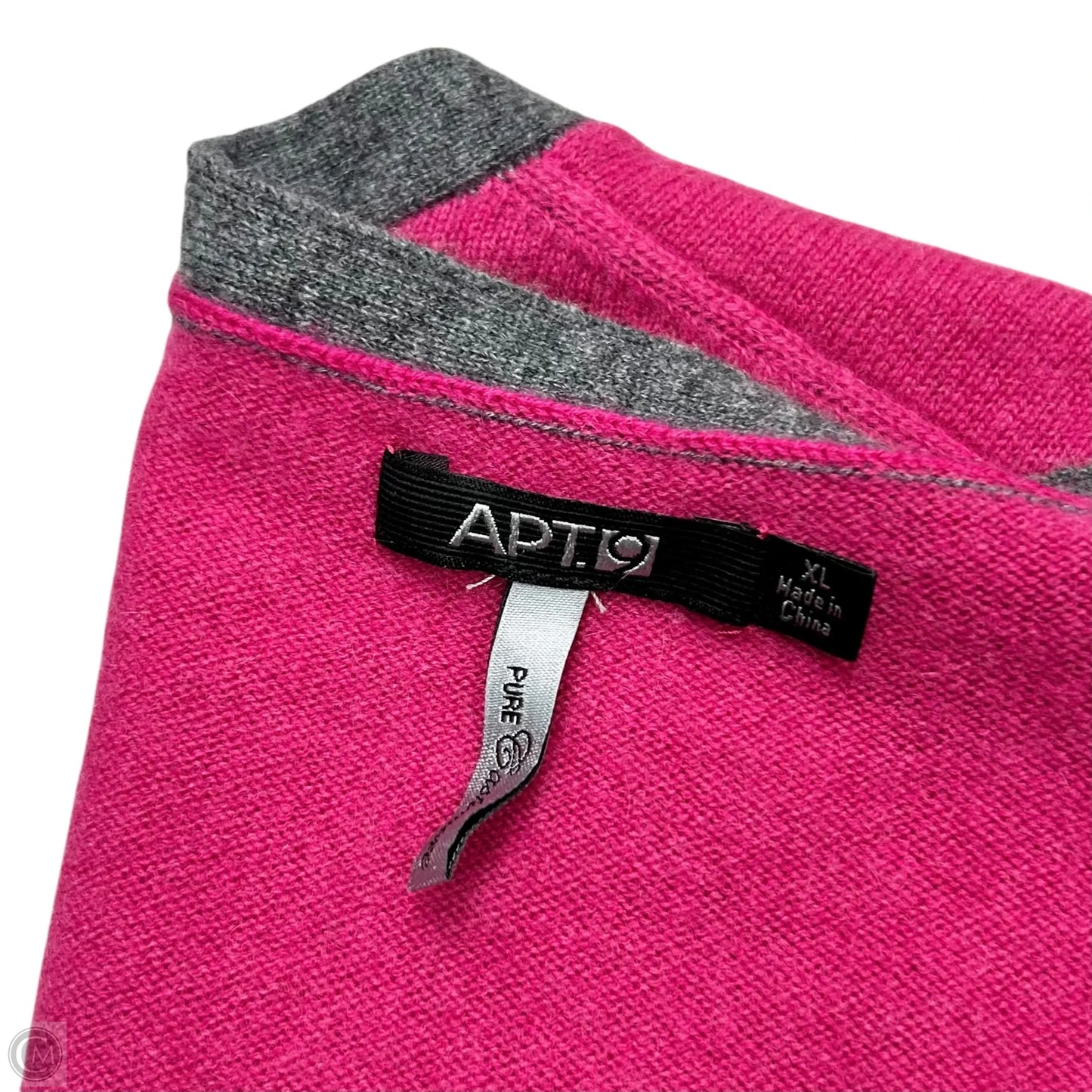 Sweater Cardigan Cashmere By Apt 9 In Pink & Purple, Size: Xl