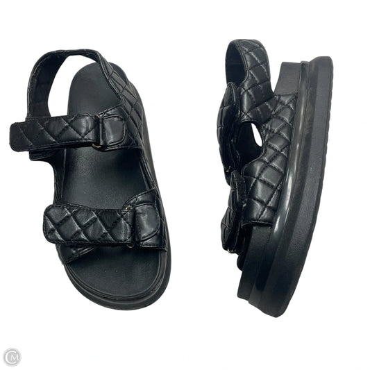 Sandals Heels Platform By Rouge In Black, Size: 9