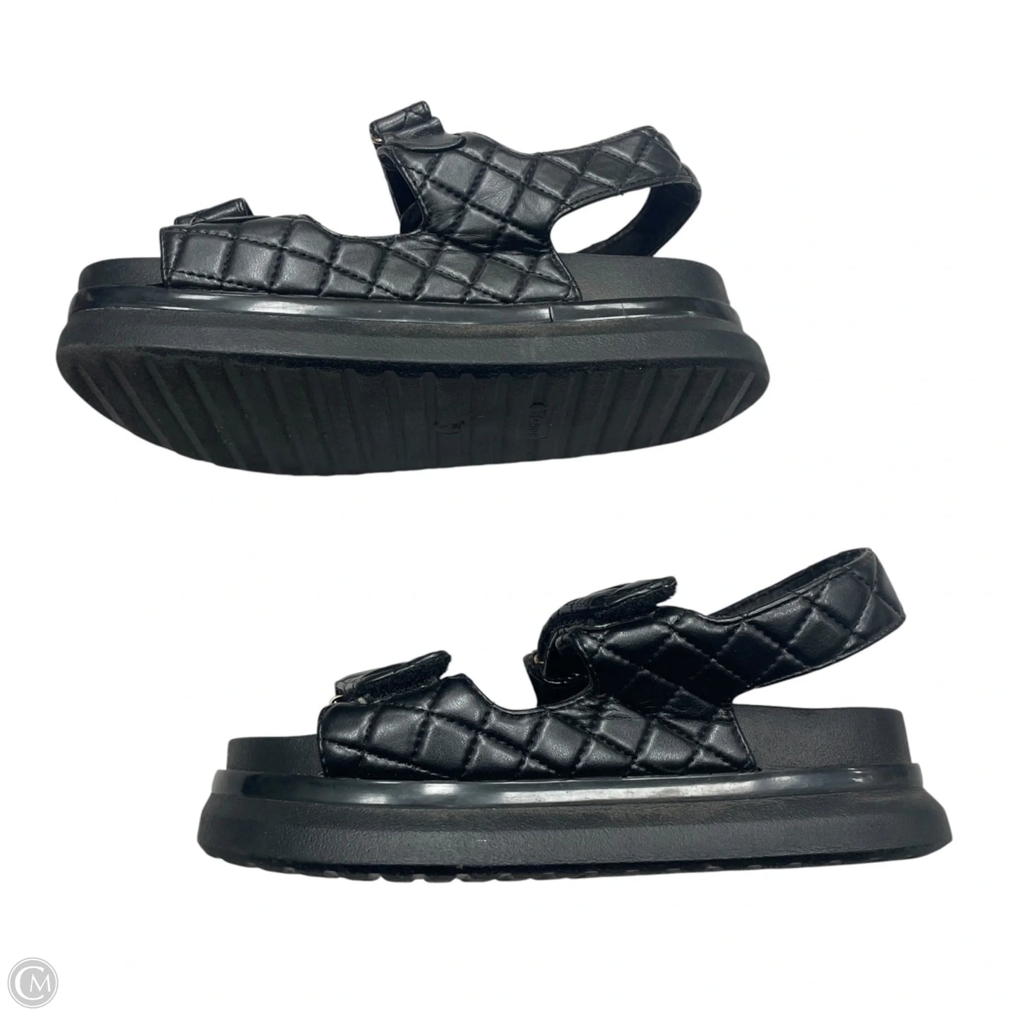 Sandals Heels Platform By Rouge In Black, Size: 9