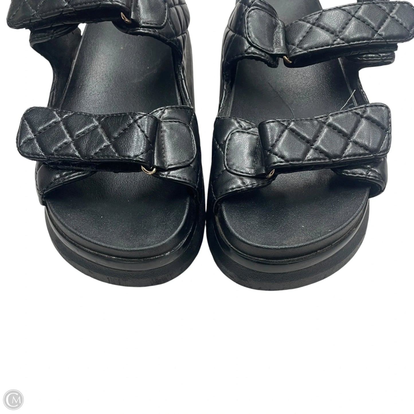 Sandals Heels Platform By Rouge In Black, Size: 9