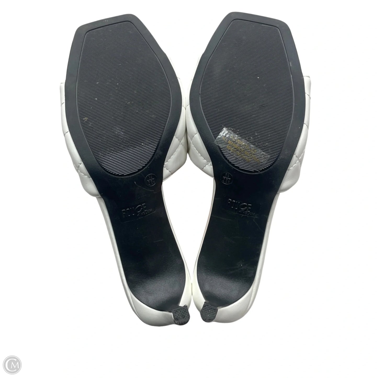 Sandals Heels Stiletto By Rouge In White, Size: 8.5