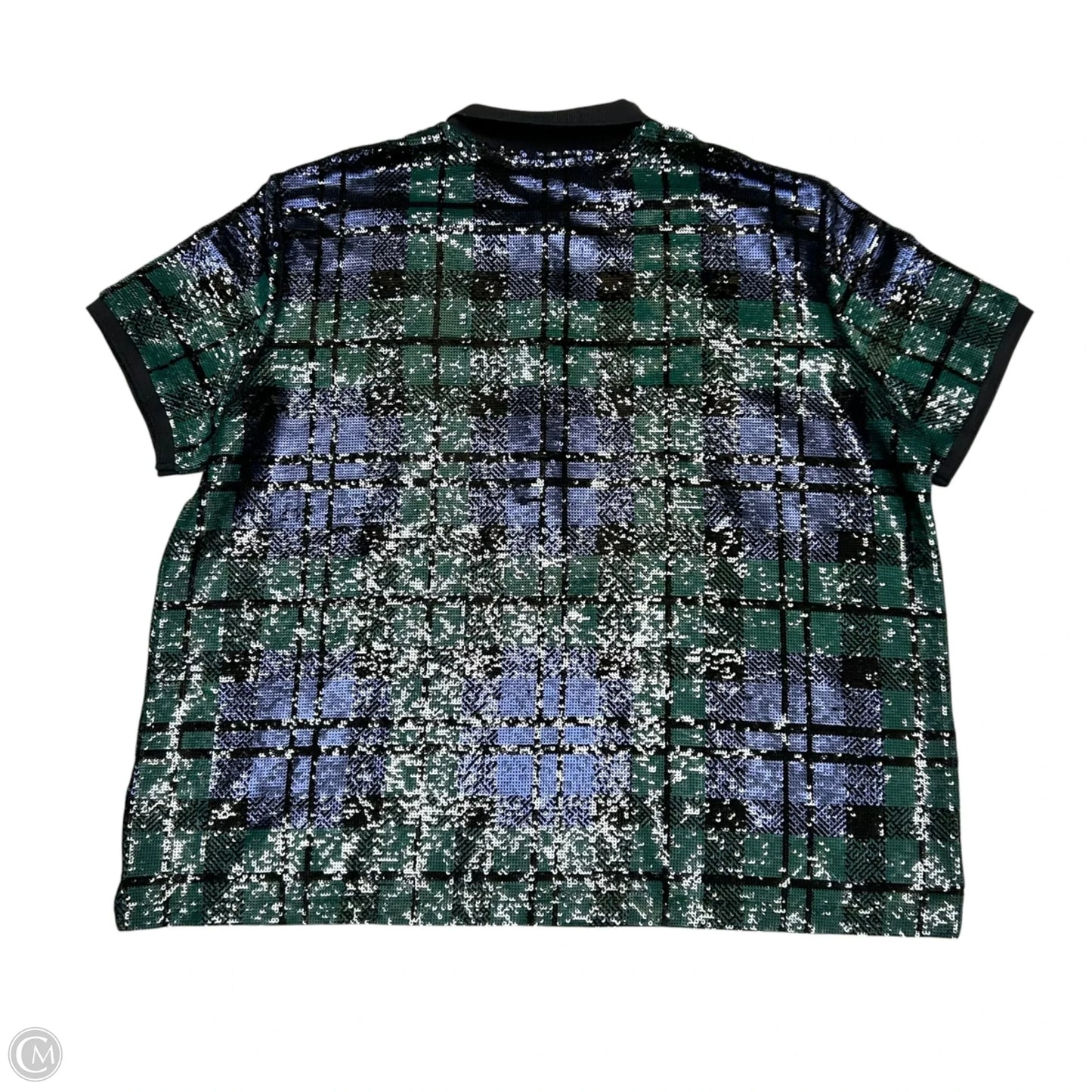 Top Short Sleeve By Lauren By Ralph Lauren In Plaid Pattern, Size: 3x
