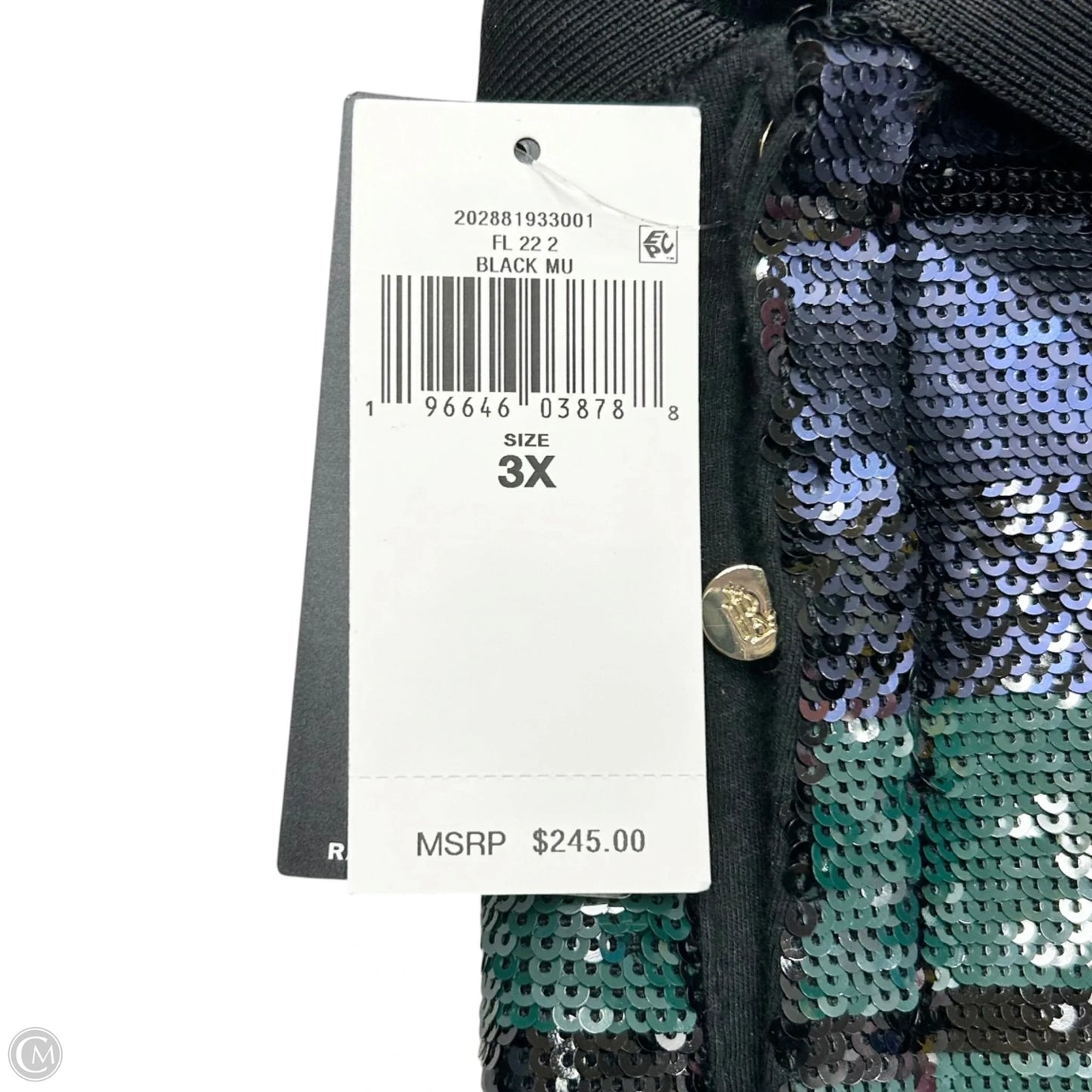 Top Short Sleeve By Lauren By Ralph Lauren In Plaid Pattern, Size: 3x