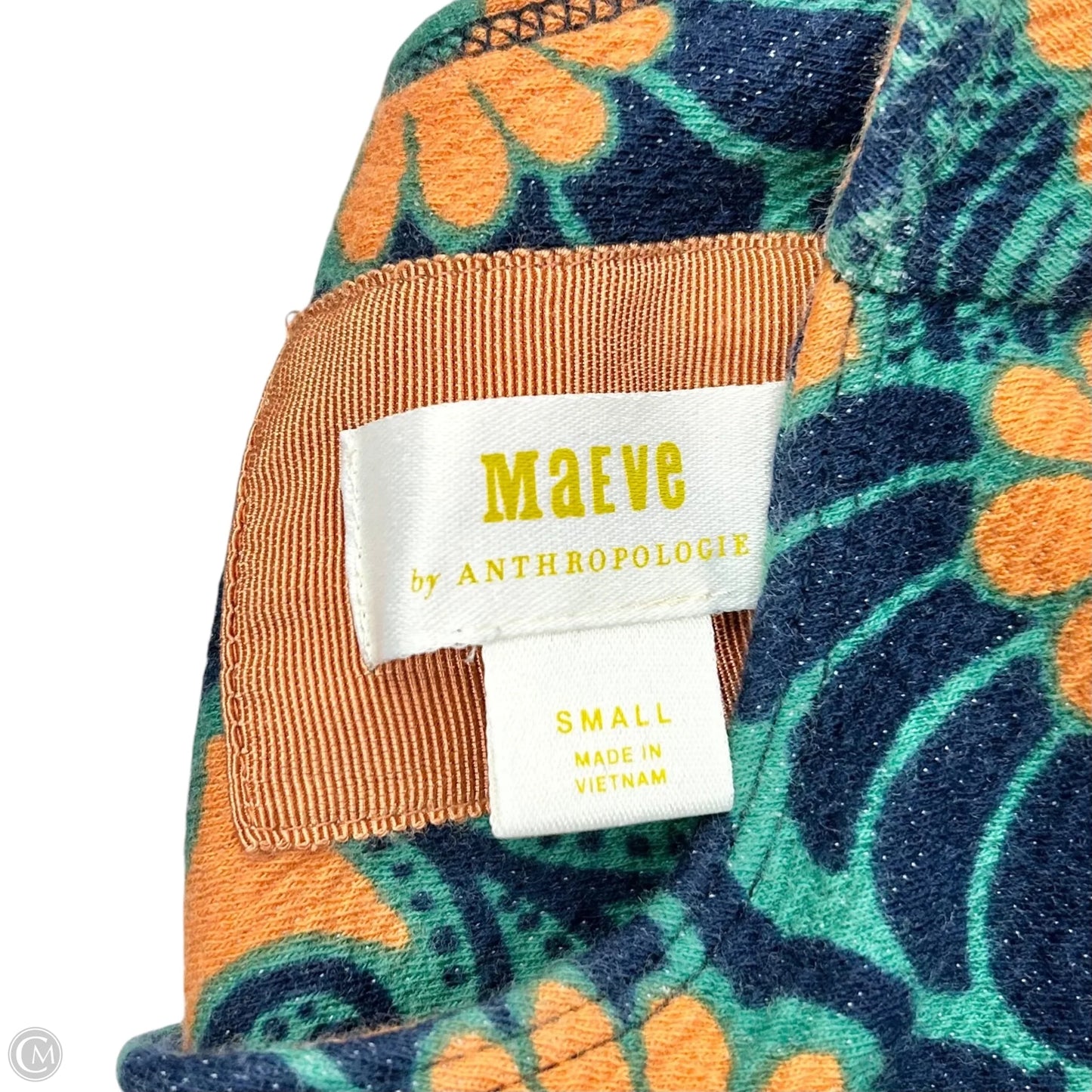 Dress Casual Short By Maeve In Green & Orange, Size: S