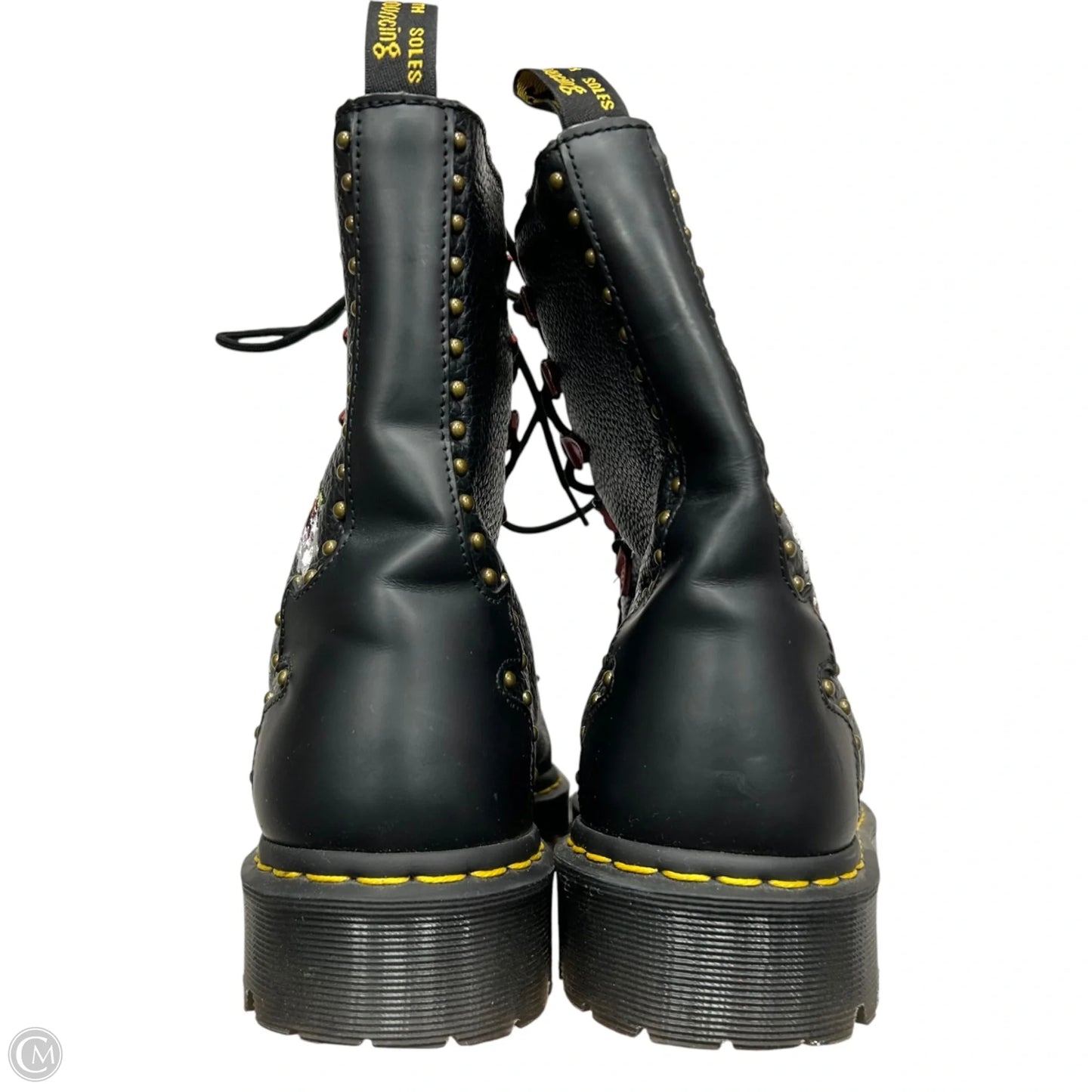 Boots Combat By Dr Martens In Black & Red, Size: 11