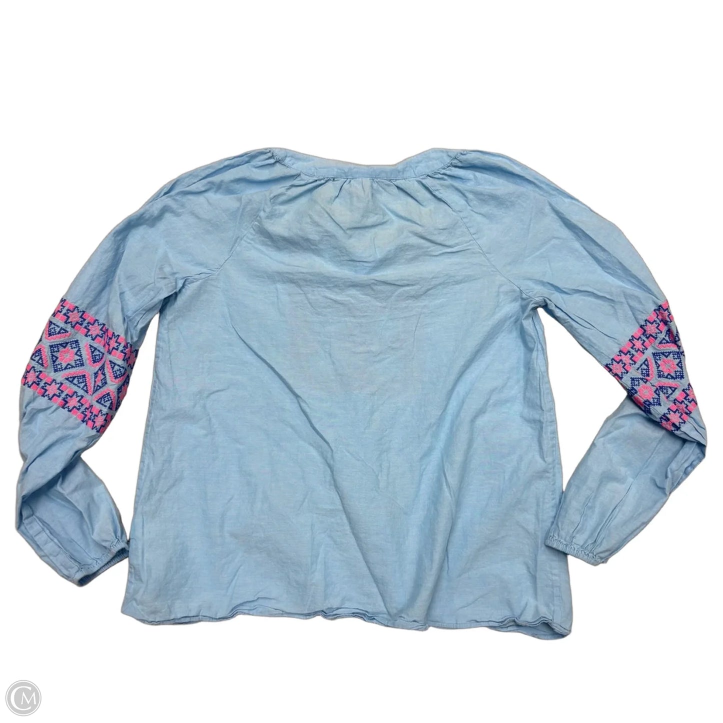 Top Long Sleeve Designer By Lilly Pulitzer In Blue & Pink, Size: S