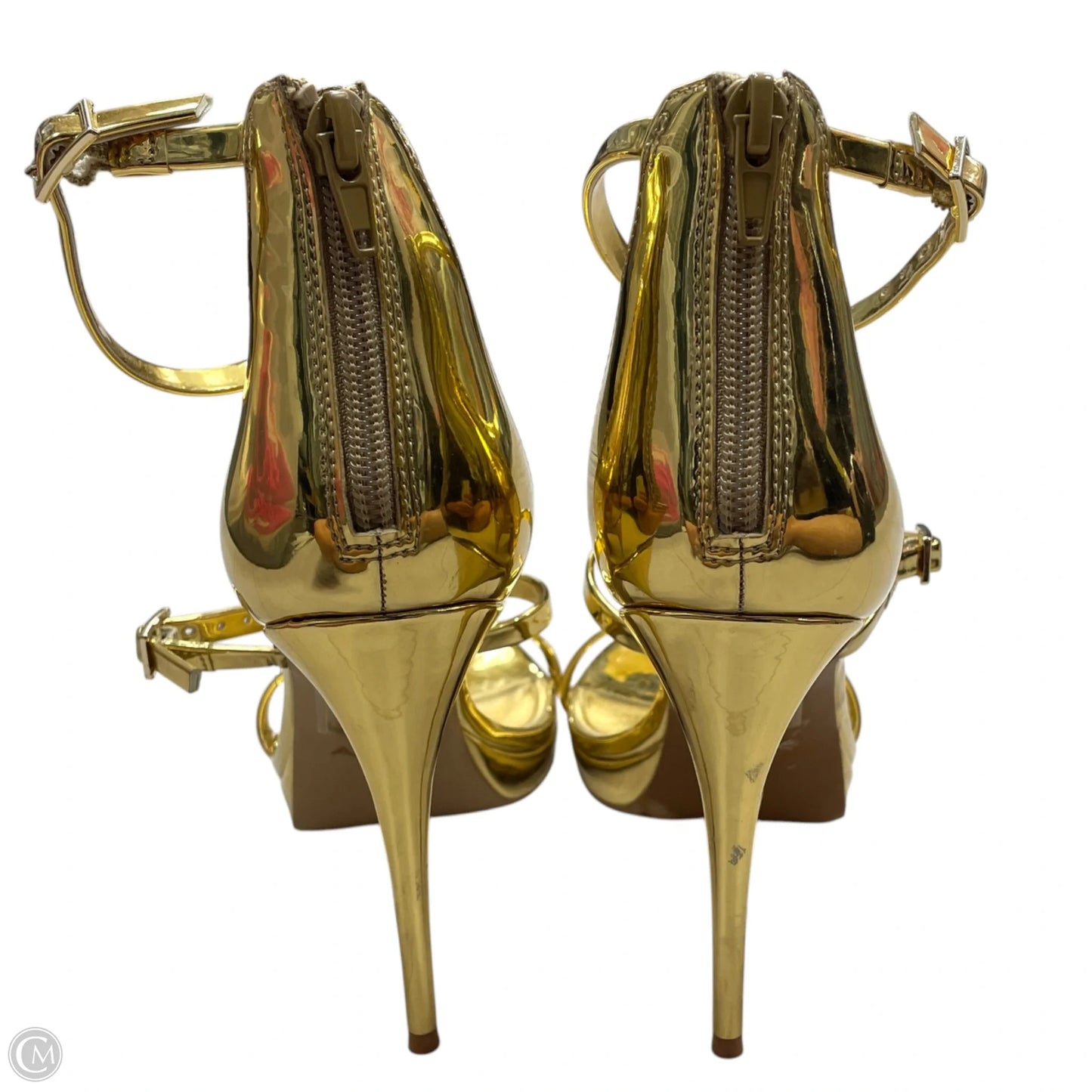Shoes Heels Stiletto By Aldo In Gold, Size: 8.5