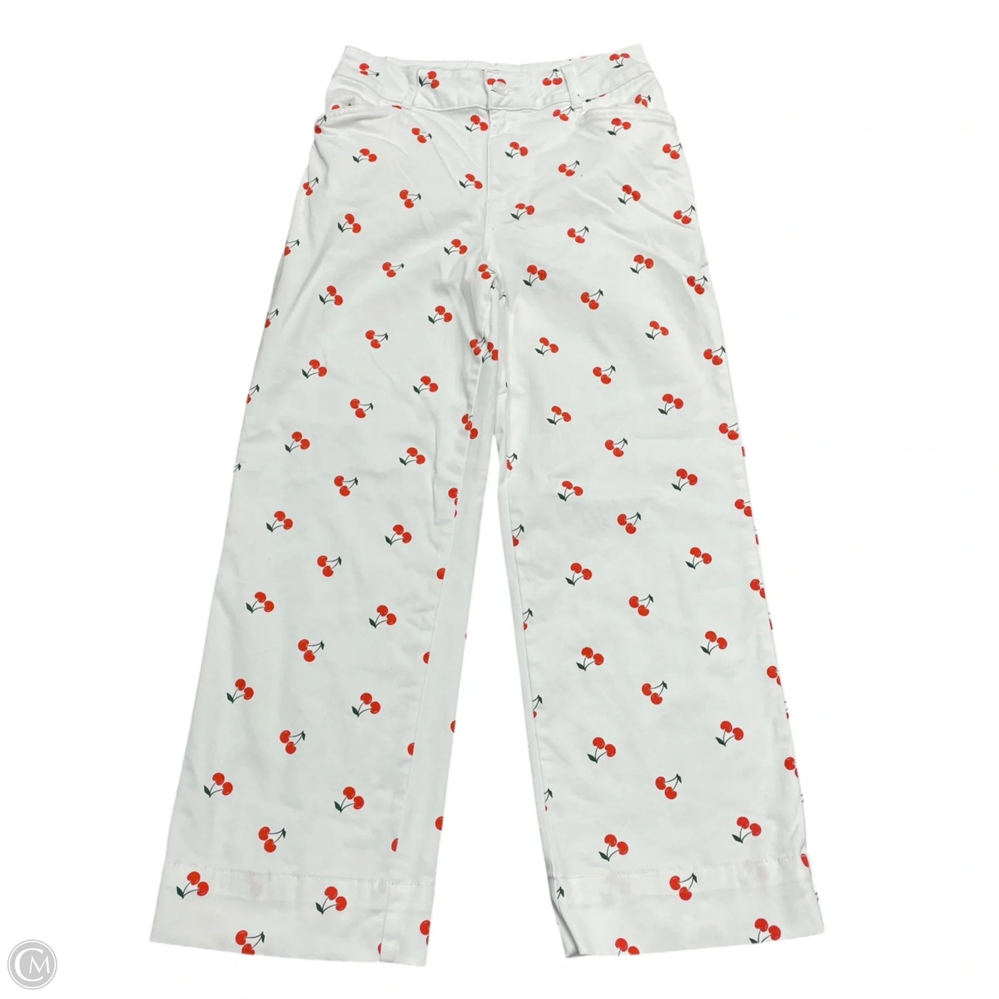 Pants Cropped By Bagatelle In Red & White, Size: 4