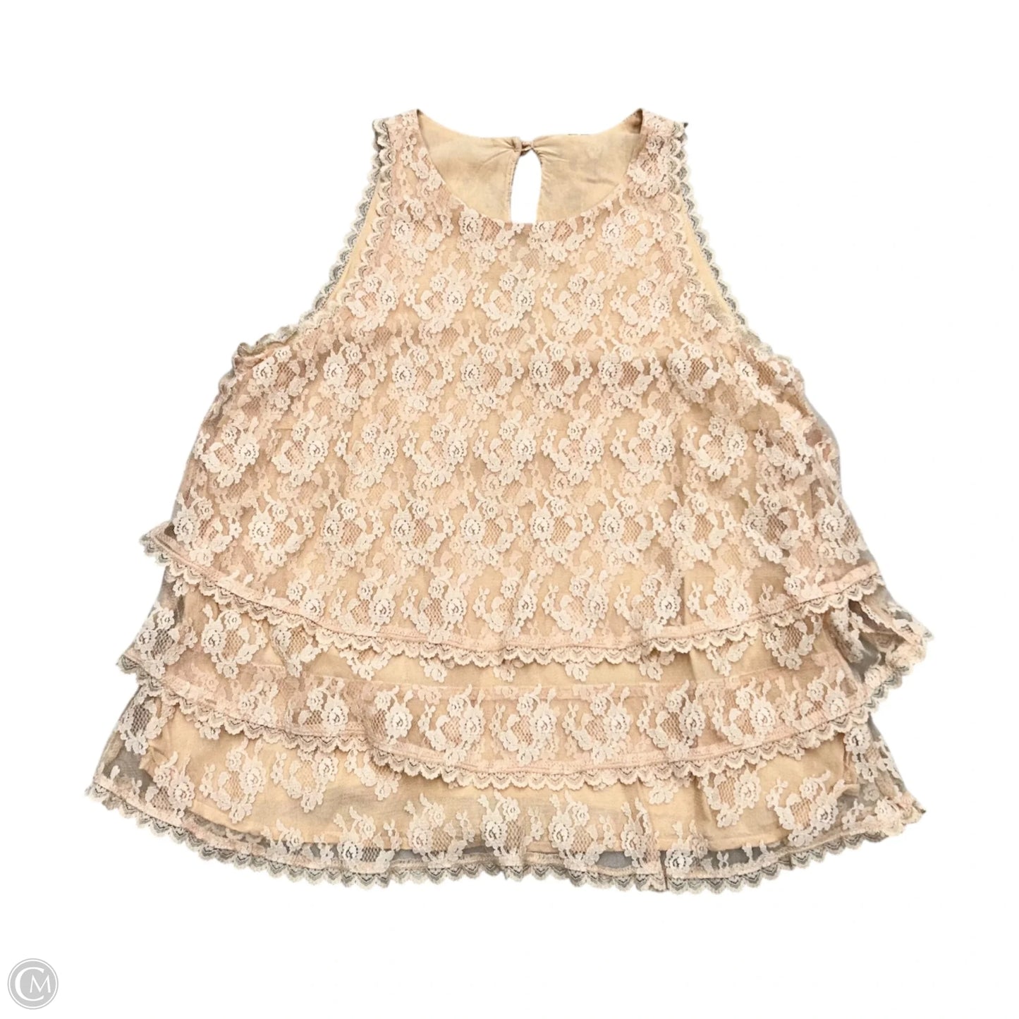 Top Sleeveless By Anthropologie In Peach, Size: Xs