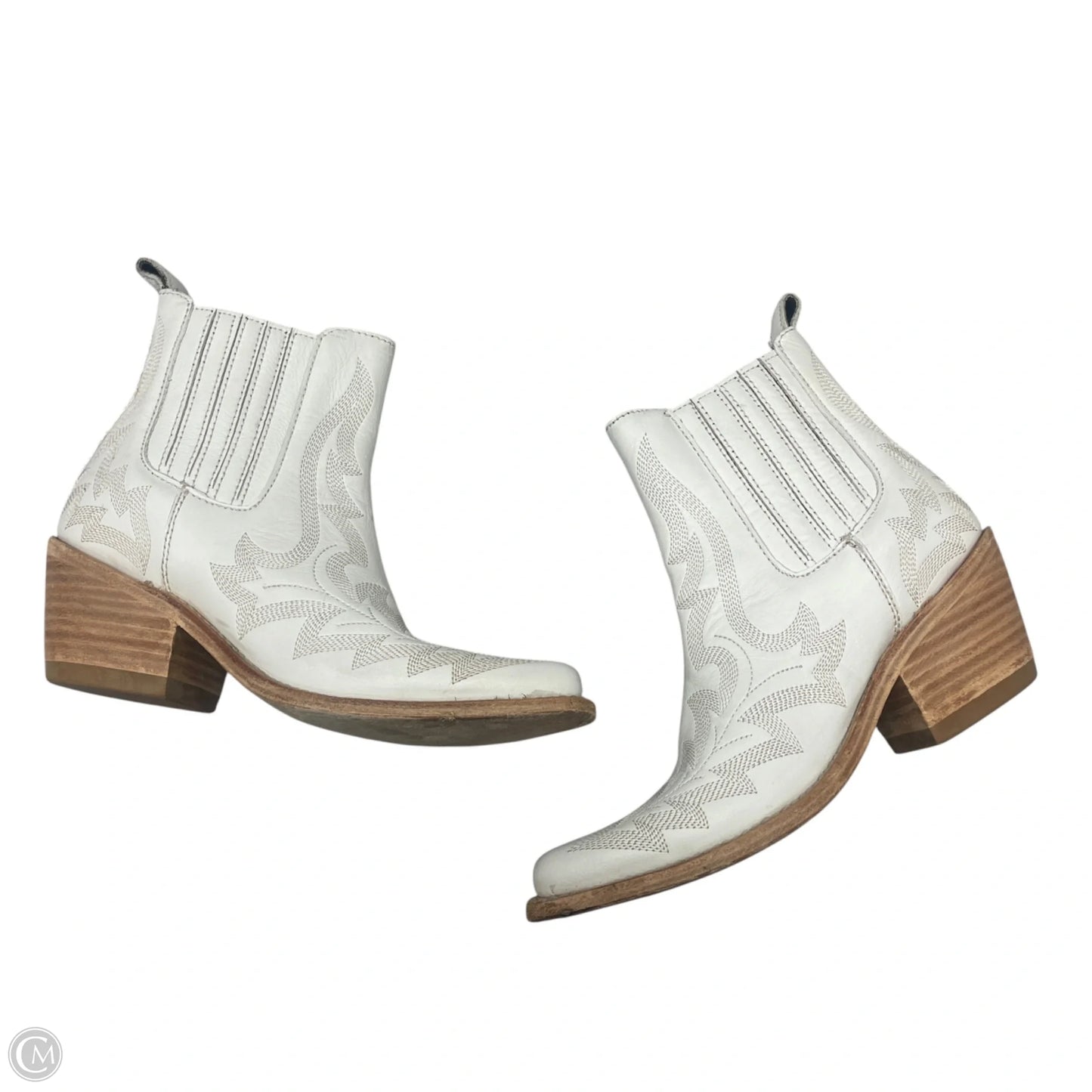Boots Western By Liberty Black In White, Size: 7