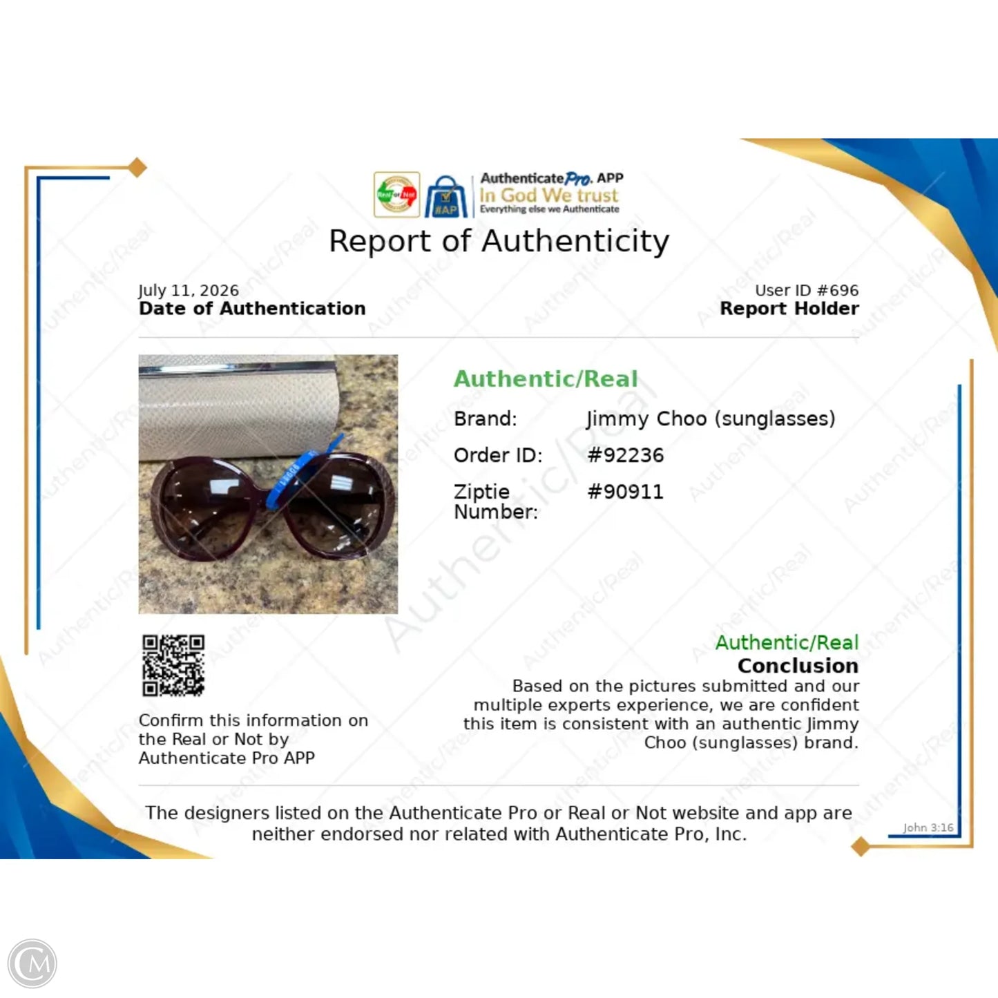 Sunglasses Luxury Designer By Jimmy Choo
