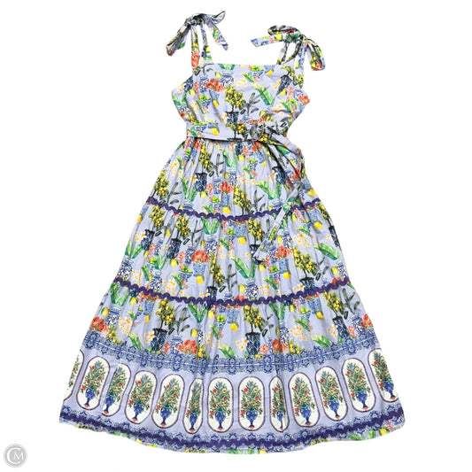 Dress Casual Maxi By Emily Lovelock In Purple & Yellow, Size: M