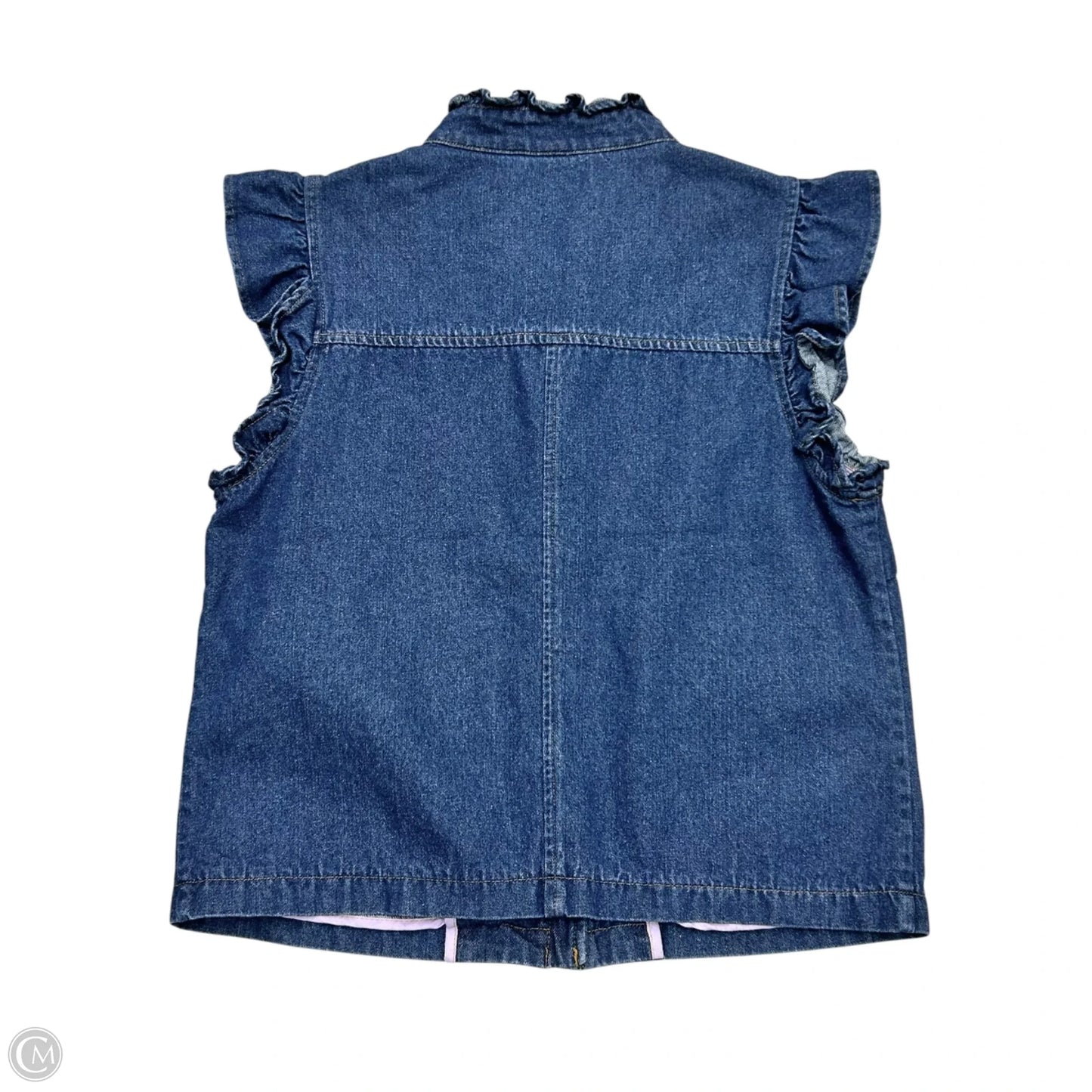Top Short Sleeve By Dolan Left Coast In Blue Denim, Size: M