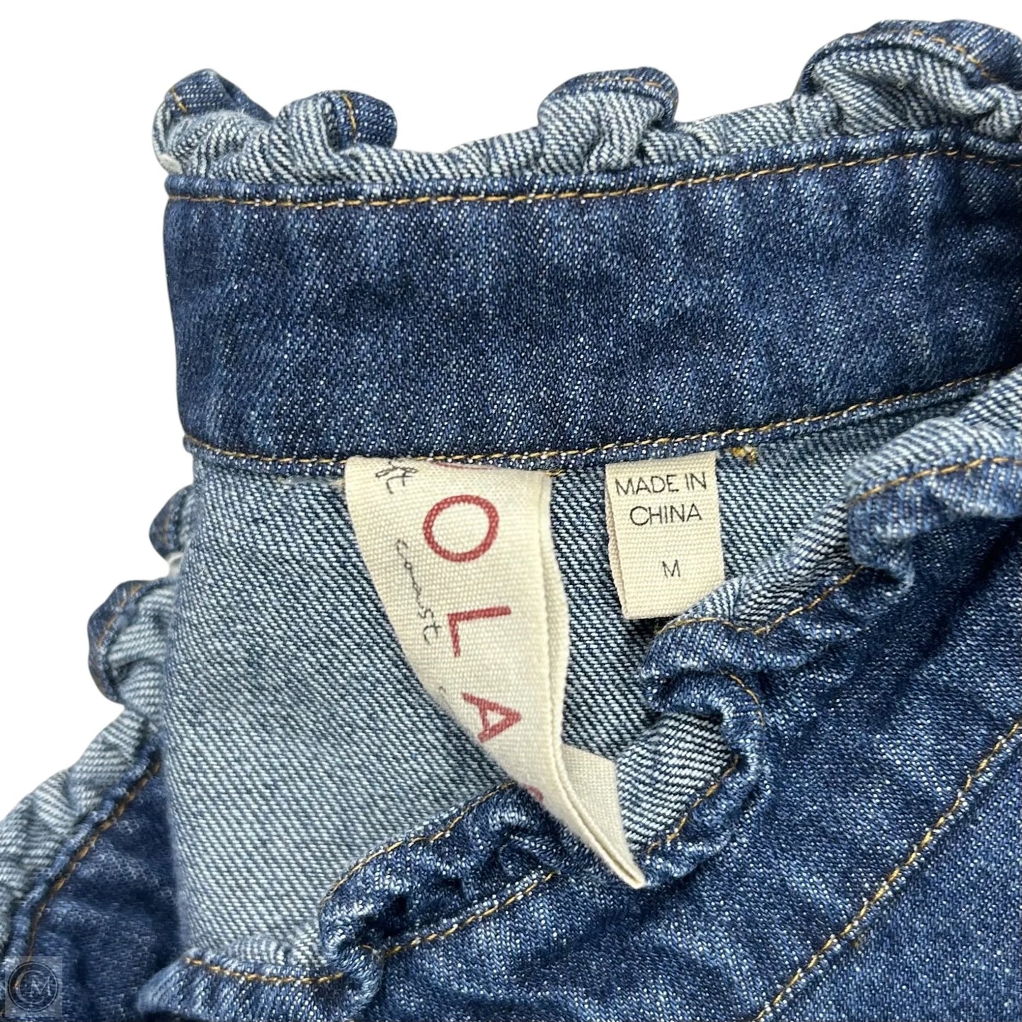 Top Short Sleeve By Dolan Left Coast In Blue Denim, Size: M