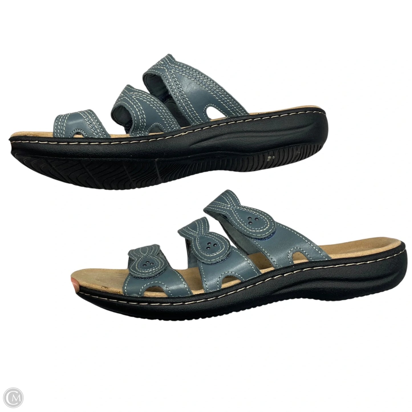Sandals Flats By Clarks In Blue, Size: 9
