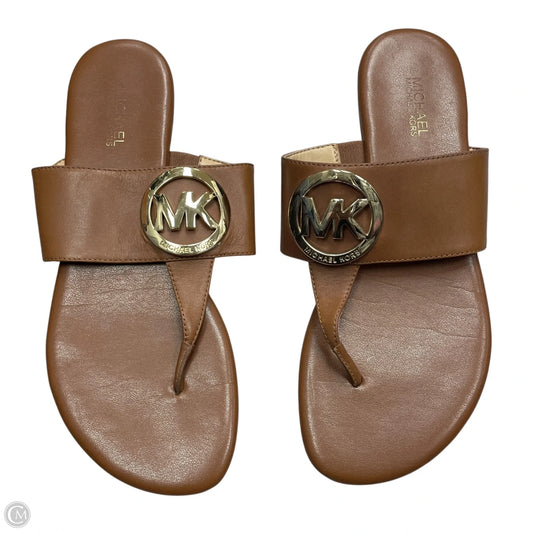 Sandals Flats By Michael By Michael Kors In Tan, Size: 7