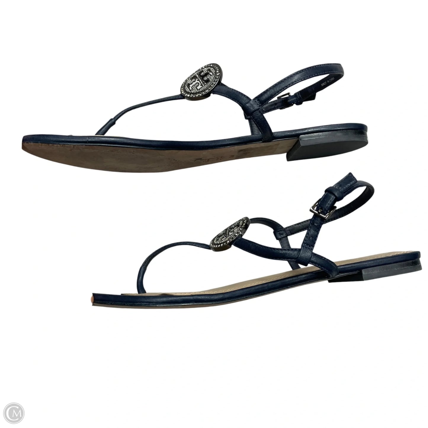 Sandals Designer By Tory Burch In Navy, Size: 8